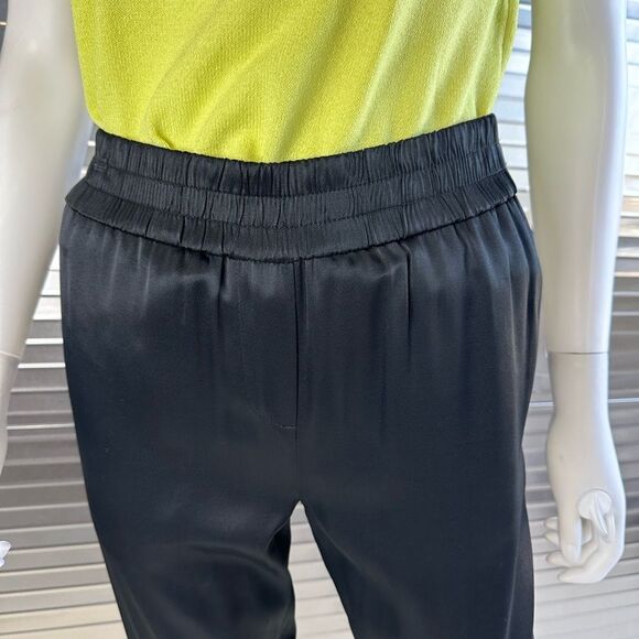DKNY Black Satin Pull On Joggers XS Petite - Picture 3 of 10